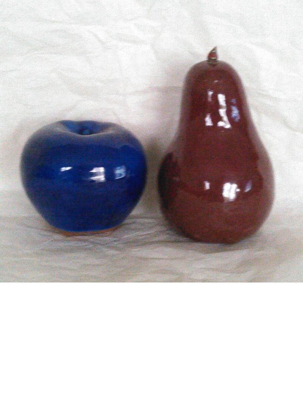 2-Piece Decorative Ceramic Apple & Pear